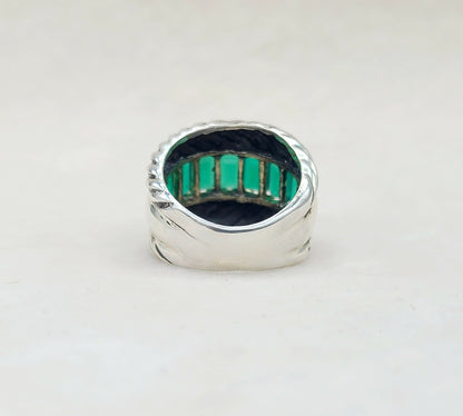   David Yurman Cable Ring Green Onyx & Gold