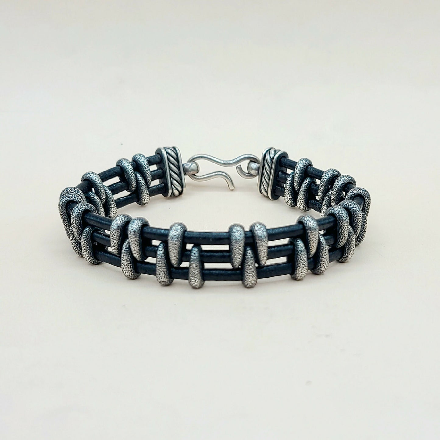    David Yurman Cable Station Bracelet 14mm Strippled Design