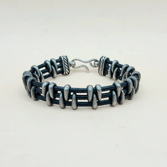    David Yurman Cable Station Bracelet 14mm Strippled Design