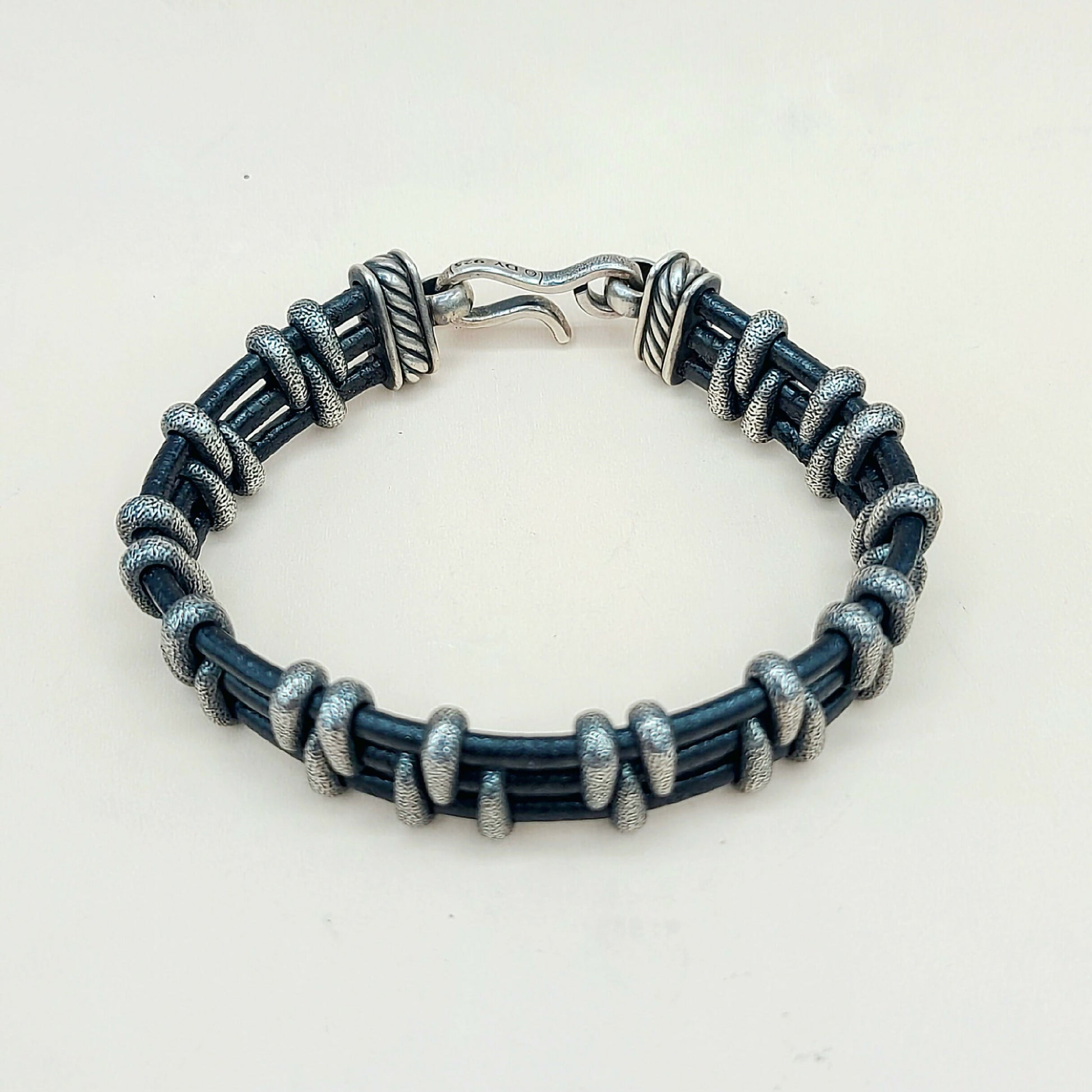    David Yurman Cable Station Bracelet 14mm Strippled Design