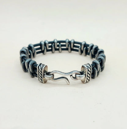    David Yurman Cable Station Bracelet 14mm Strippled Design