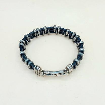    David Yurman Cable Station Bracelet 14mm Strippled Design