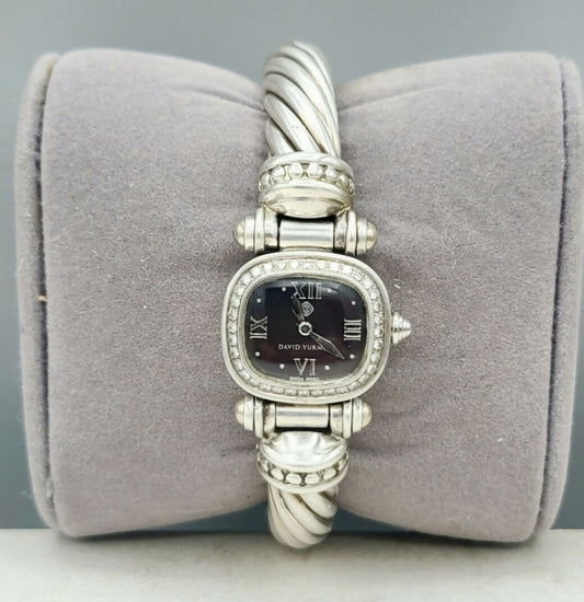    David Yurman Cable Watch With Diamonds