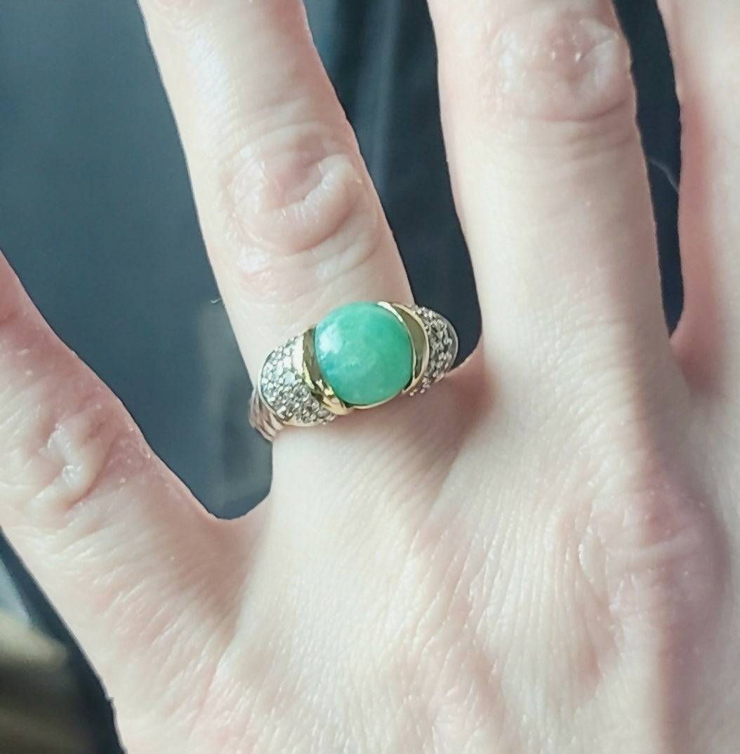    David Yurman Capri Ring – 10mm Peruvian Opal