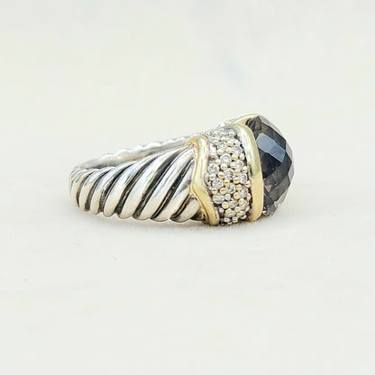    David Yurman Capri Ring Smoky Quartz & Diamonds