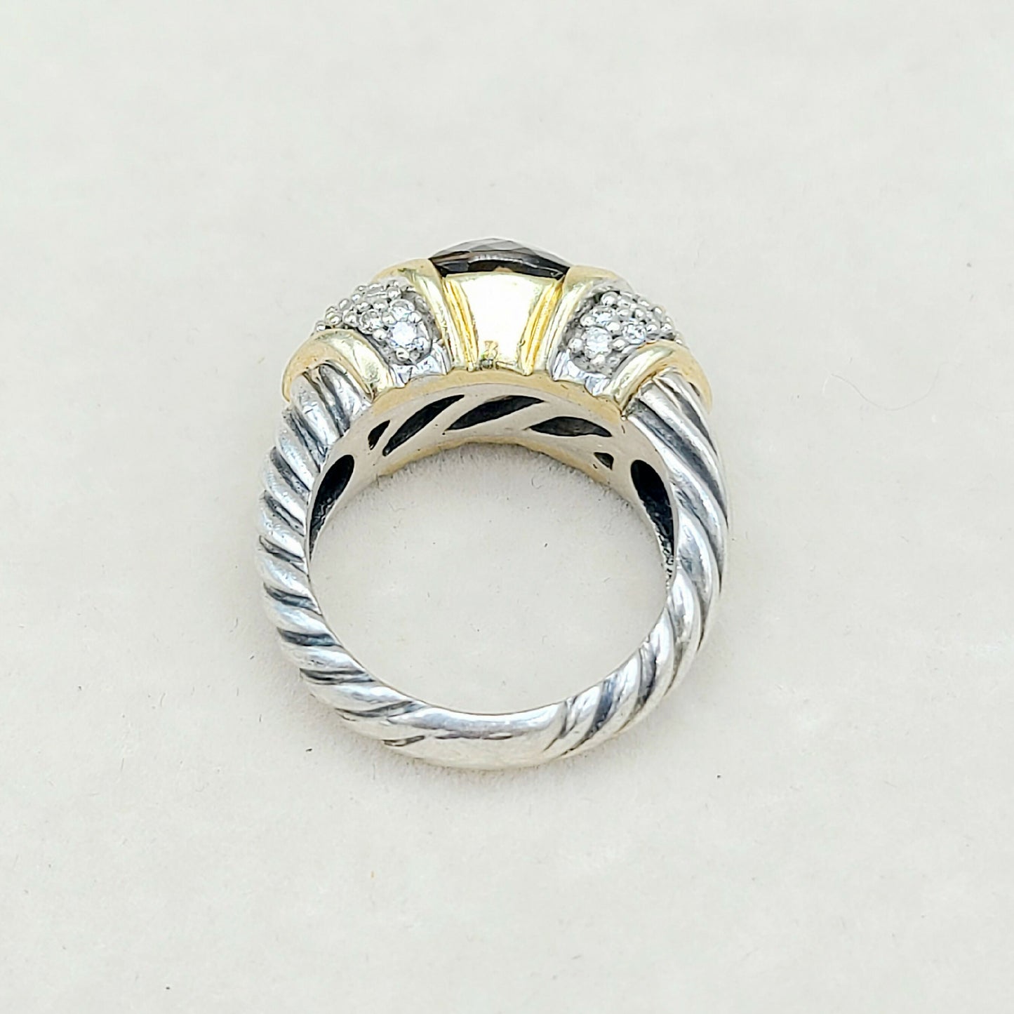   David Yurman Capri Ring Smoky Quartz & Diamonds