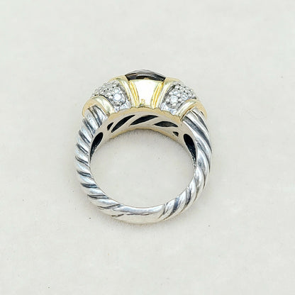    David Yurman Capri Ring Smoky Quartz & Diamonds