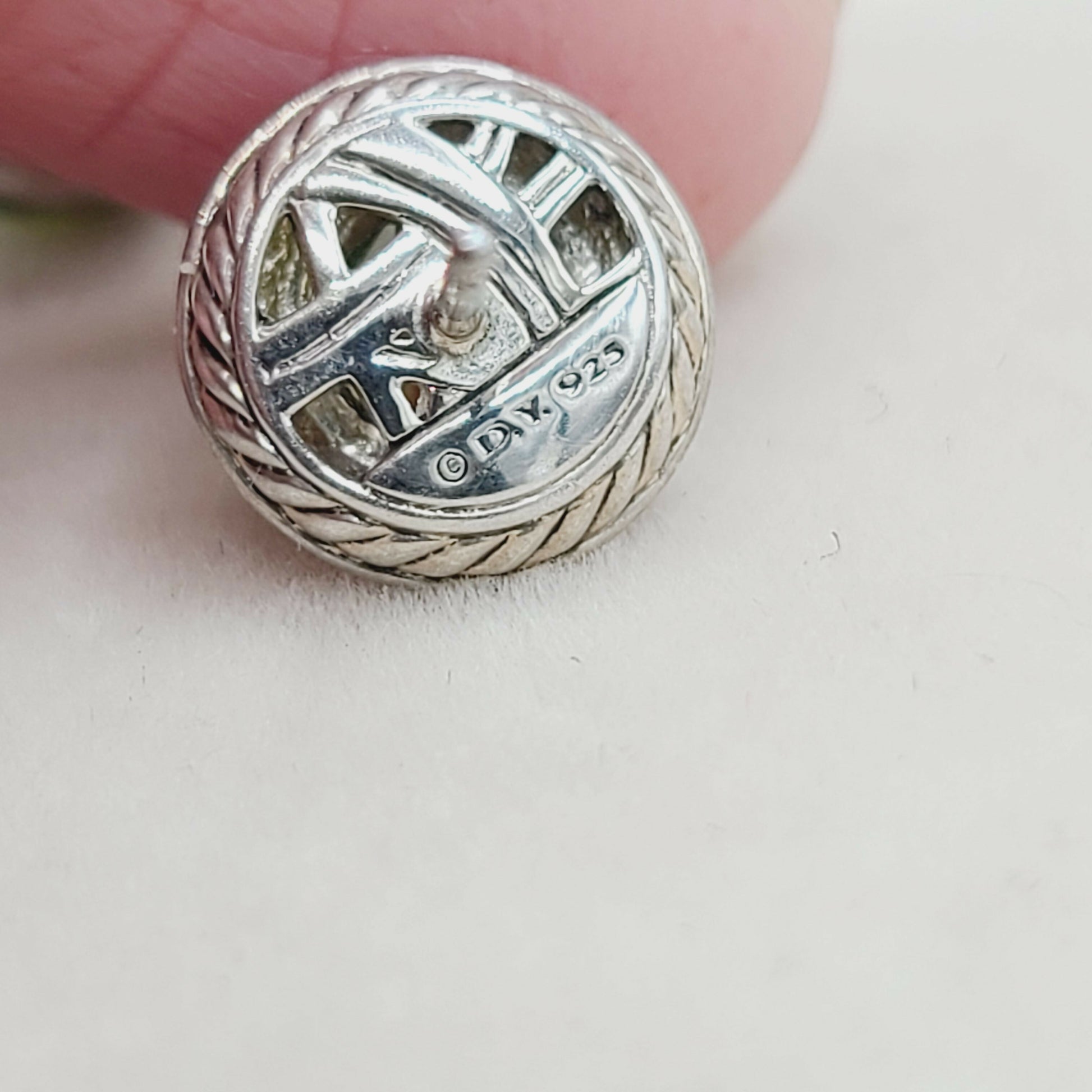    David Yurman Cerise Earrings Peridot & Diamonds