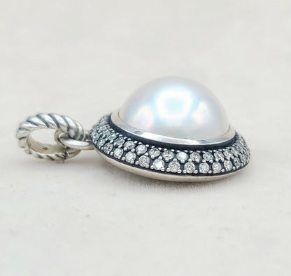    David Yurman Cerise Moonlight Ice Pendant – Pearl & Diamond