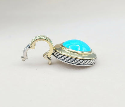    David Yurman Cerise Pendant Enhancer Turquoise & Gold
