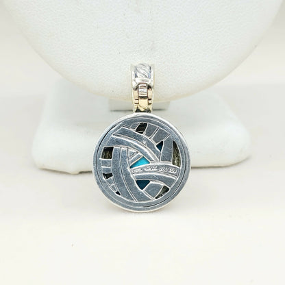    David Yurman Cerise Pendant Enhancer Turquoise & Gold