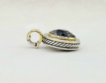    David Yurman Cerise Pendant Smoky Quartz, Diamonds & Gold