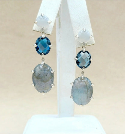    David Yurman Chatelaine Earrings – Labradorite & Moonstone