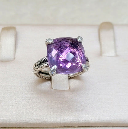    David Yurman Chatelaine Ring Amethyst & Diamond