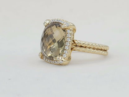    David Yurman Chatelaine Ring – Citrine, Diamonds & Gold