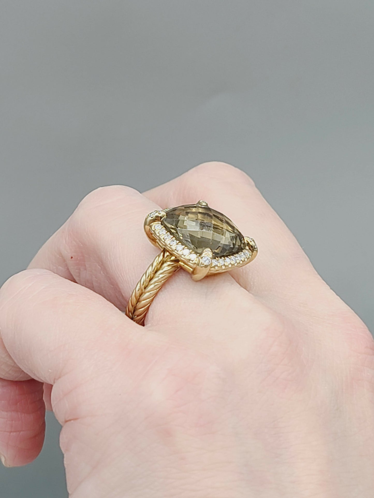    David Yurman Chatelaine Ring – Citrine, Diamonds & Gold