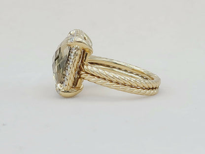    David Yurman Chatelaine Ring – Citrine, Diamonds & Gold