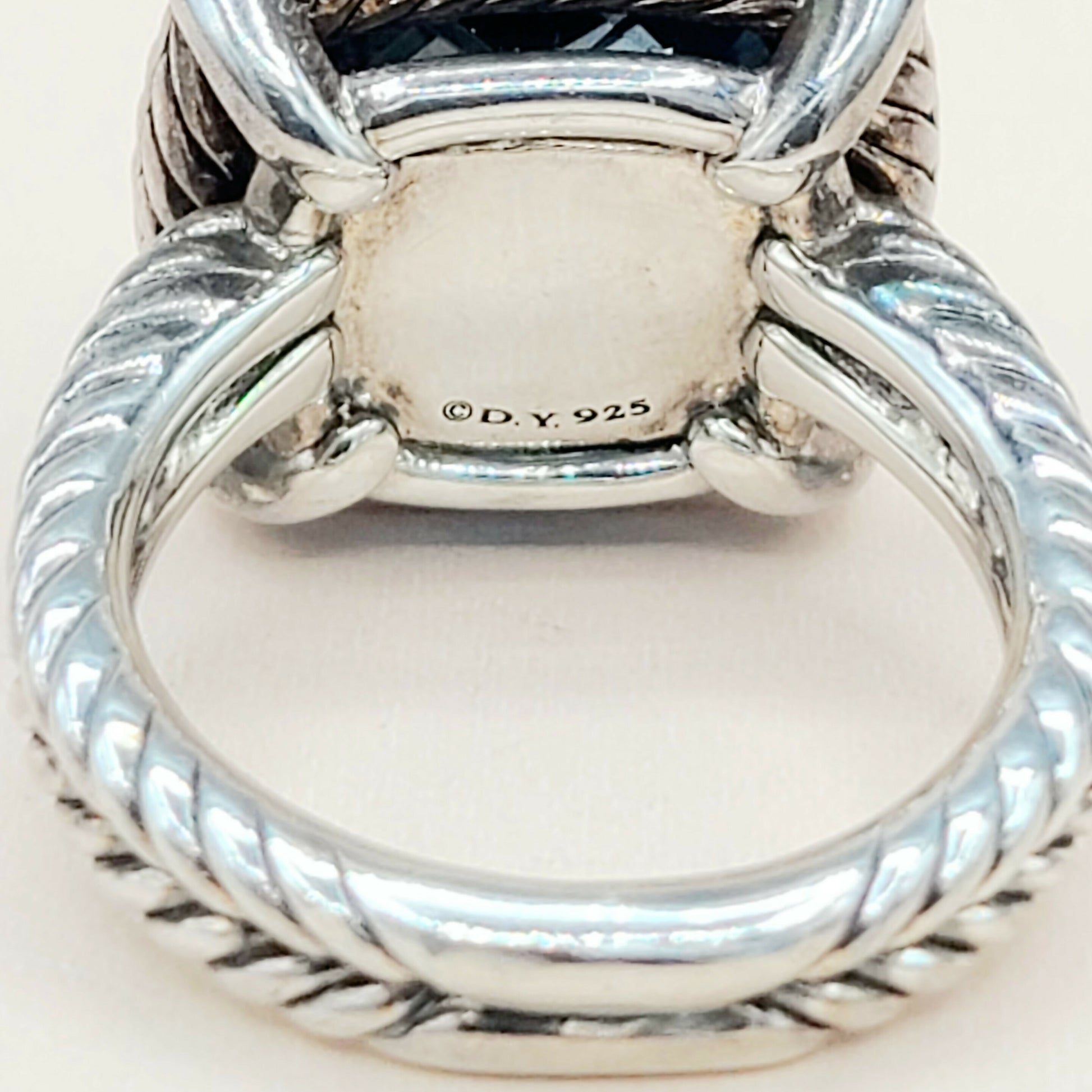    David Yurman Chatelaine Ring Hampton Blue Topaz & Diamond
