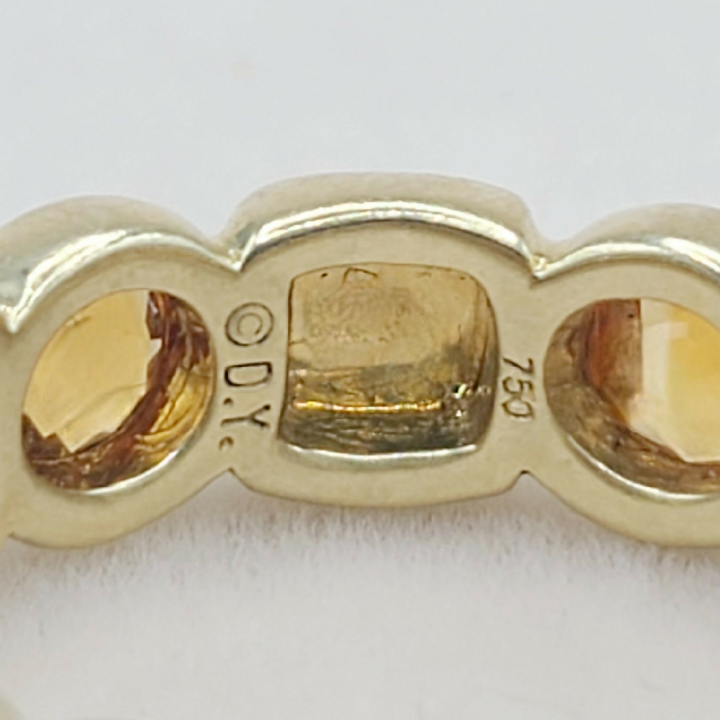    David Yurman Chiclet Band Ring – Citrine & 18k Gold