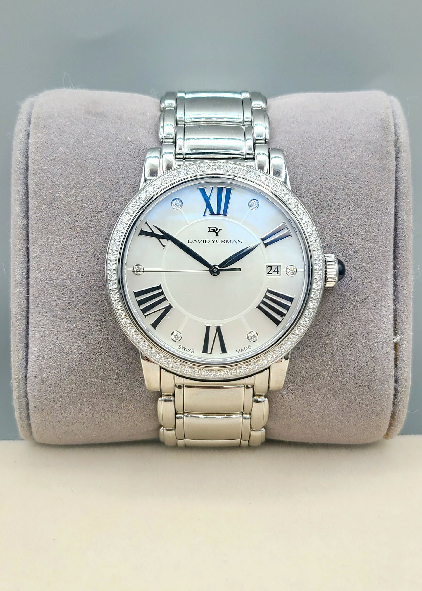    David Yurman Classic Quartz Watch 38mm Diamond Bezel
