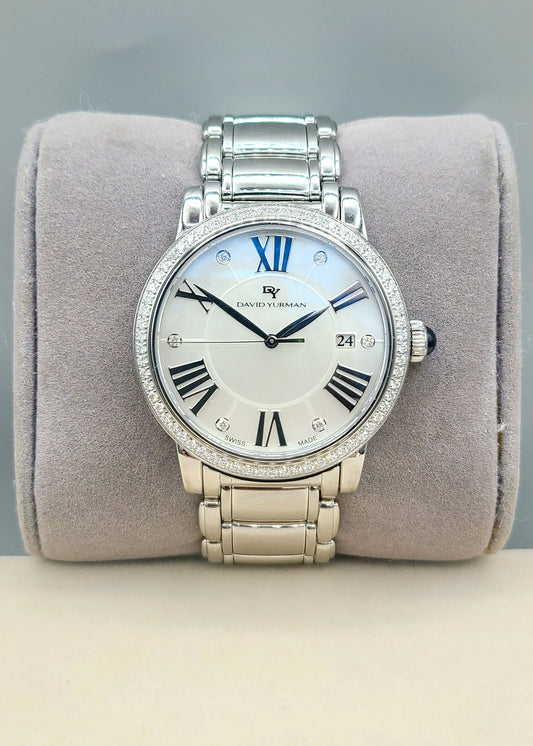    David Yurman Classic Quartz Watch 38mm Diamond Bezel
