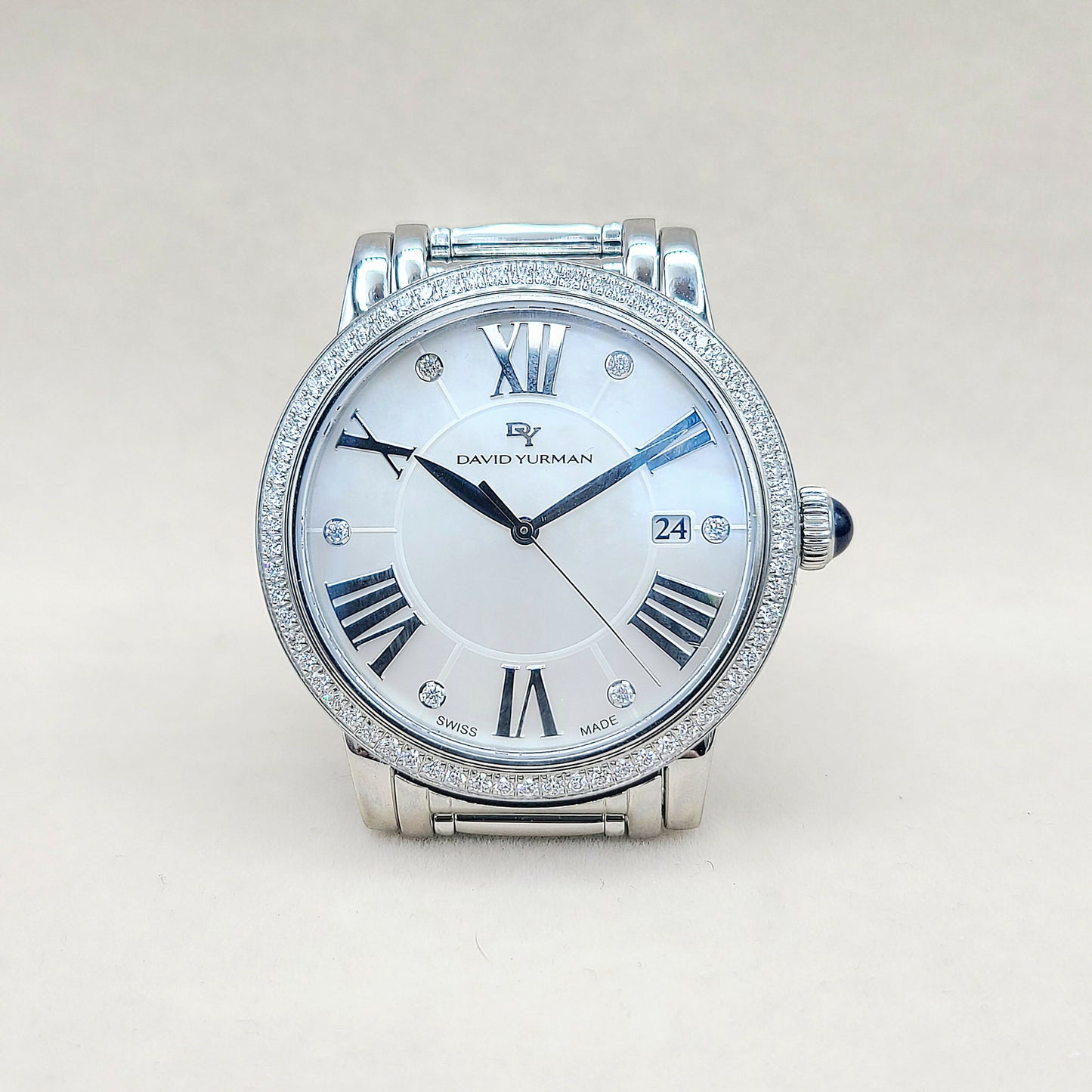    David Yurman Classic Quartz Watch 38mm Diamond Bezel