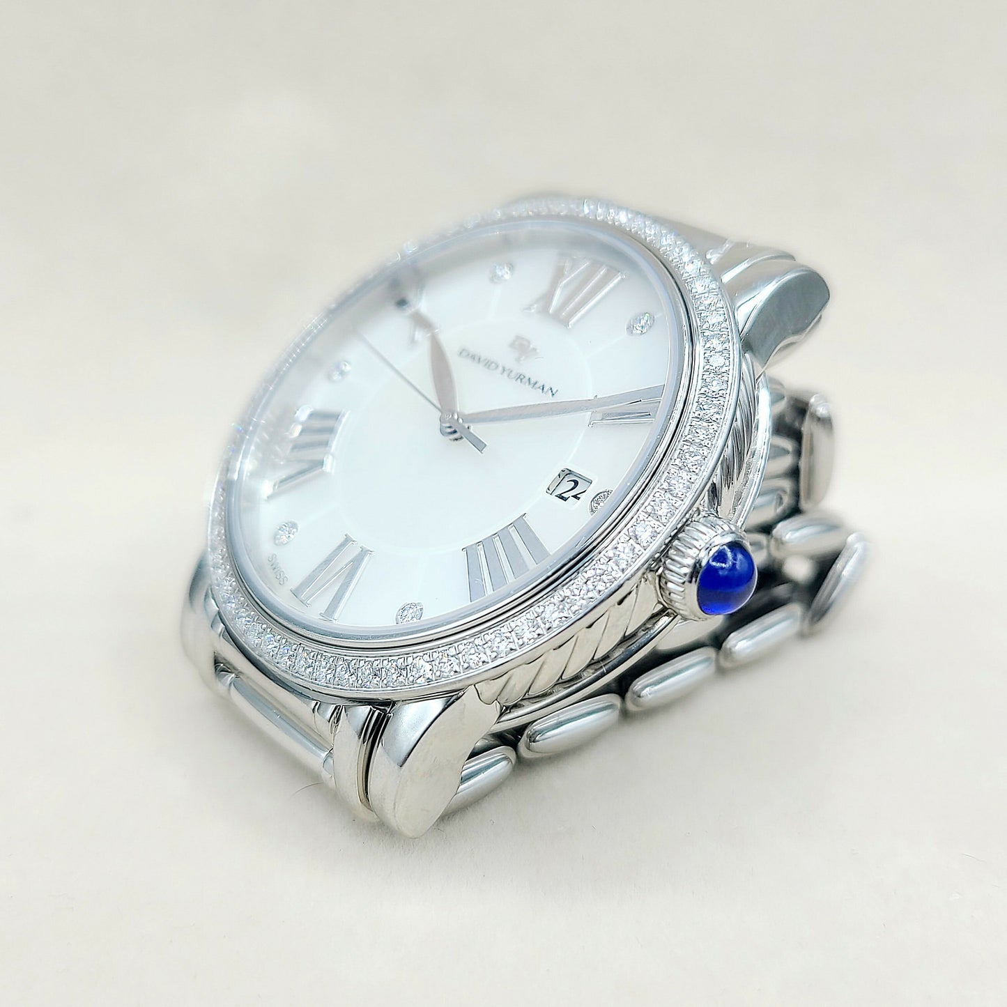    David Yurman Classic Quartz Watch 38mm Diamond Bezel
