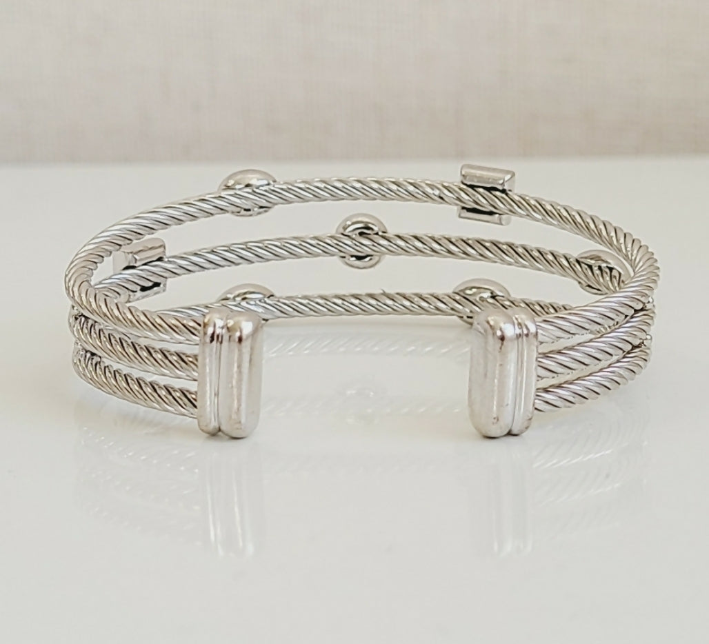    David Yurman Confetti Diamond Bracelet Three Row