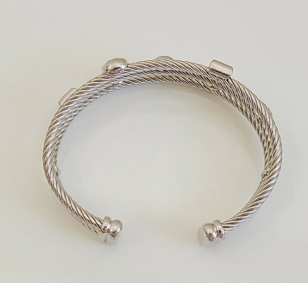    David Yurman Confetti Diamond Bracelet Three Row
