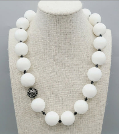    David Yurman Couture Necklace – White Agate & Black Diamonds