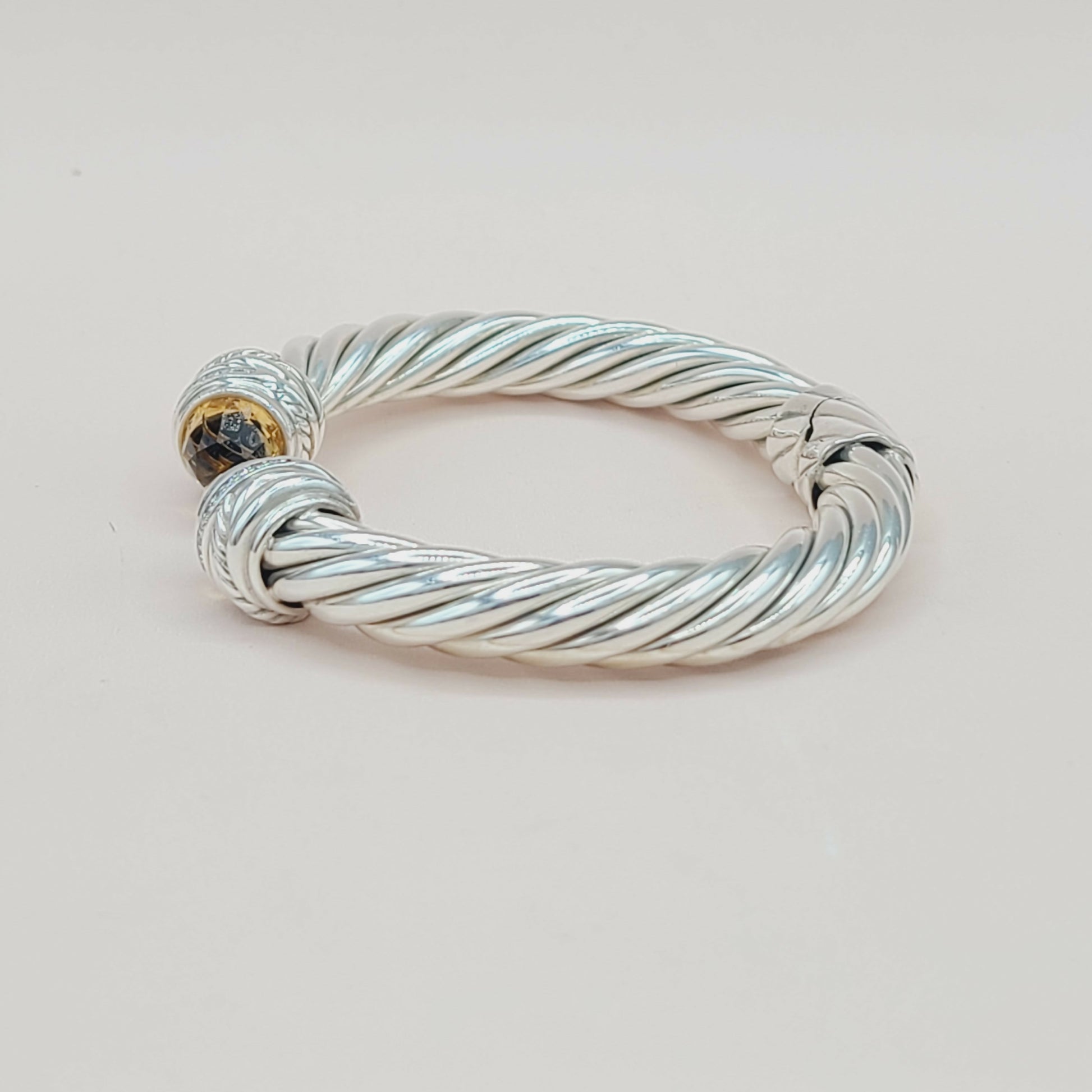    David Yurman Crossover Bracelet 8.5mm Citrine & Diamonds