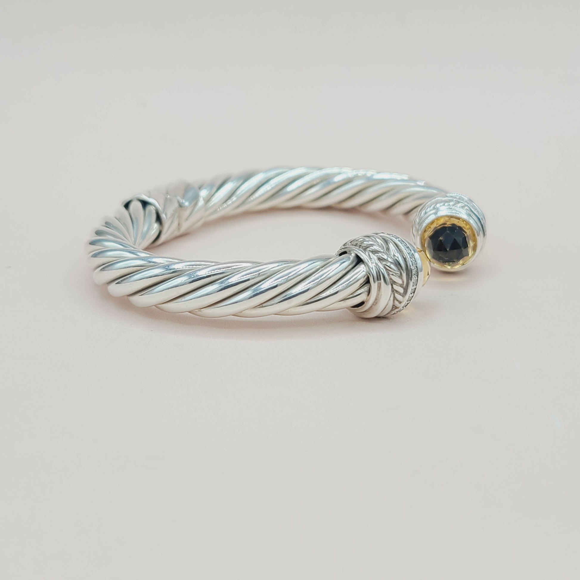    David Yurman Crossover Bracelet 8.5mm Citrine & Diamonds