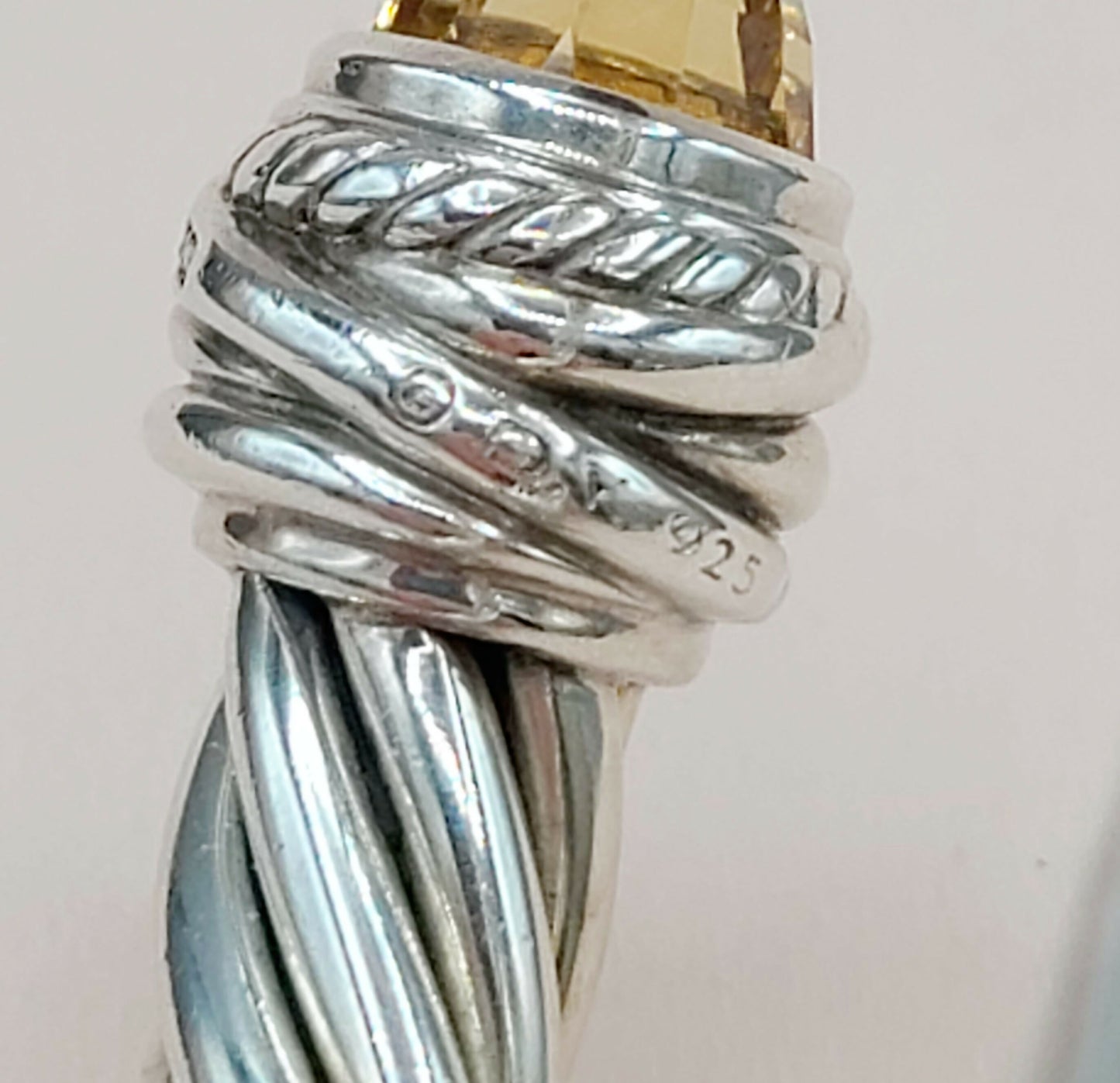   David Yurman Crossover Bracelet 8.5mm Citrine & Diamonds