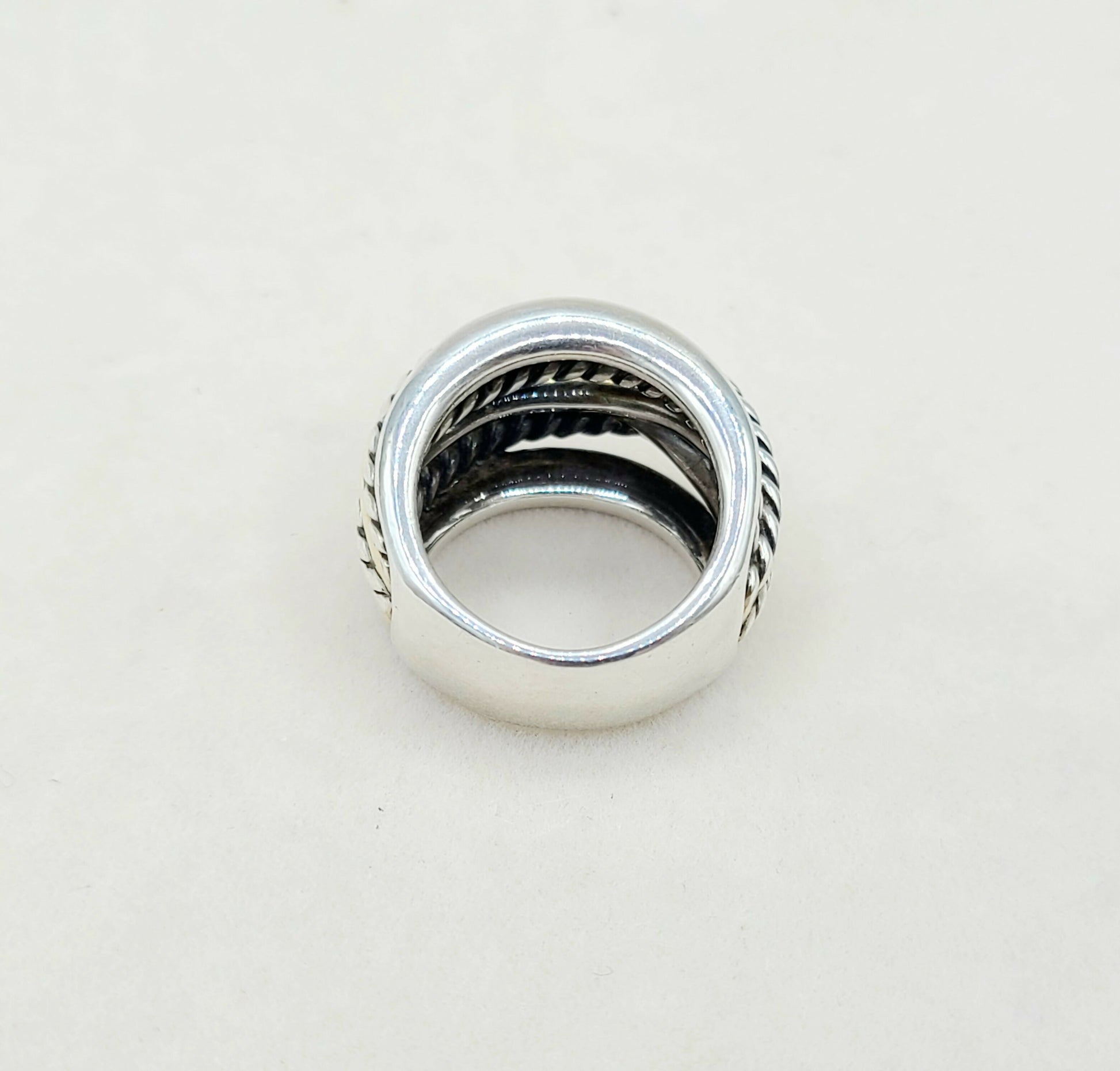    David Yurman Crossover Ring Wide with Gold