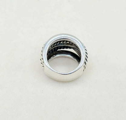    David Yurman Crossover Ring Wide with Gold