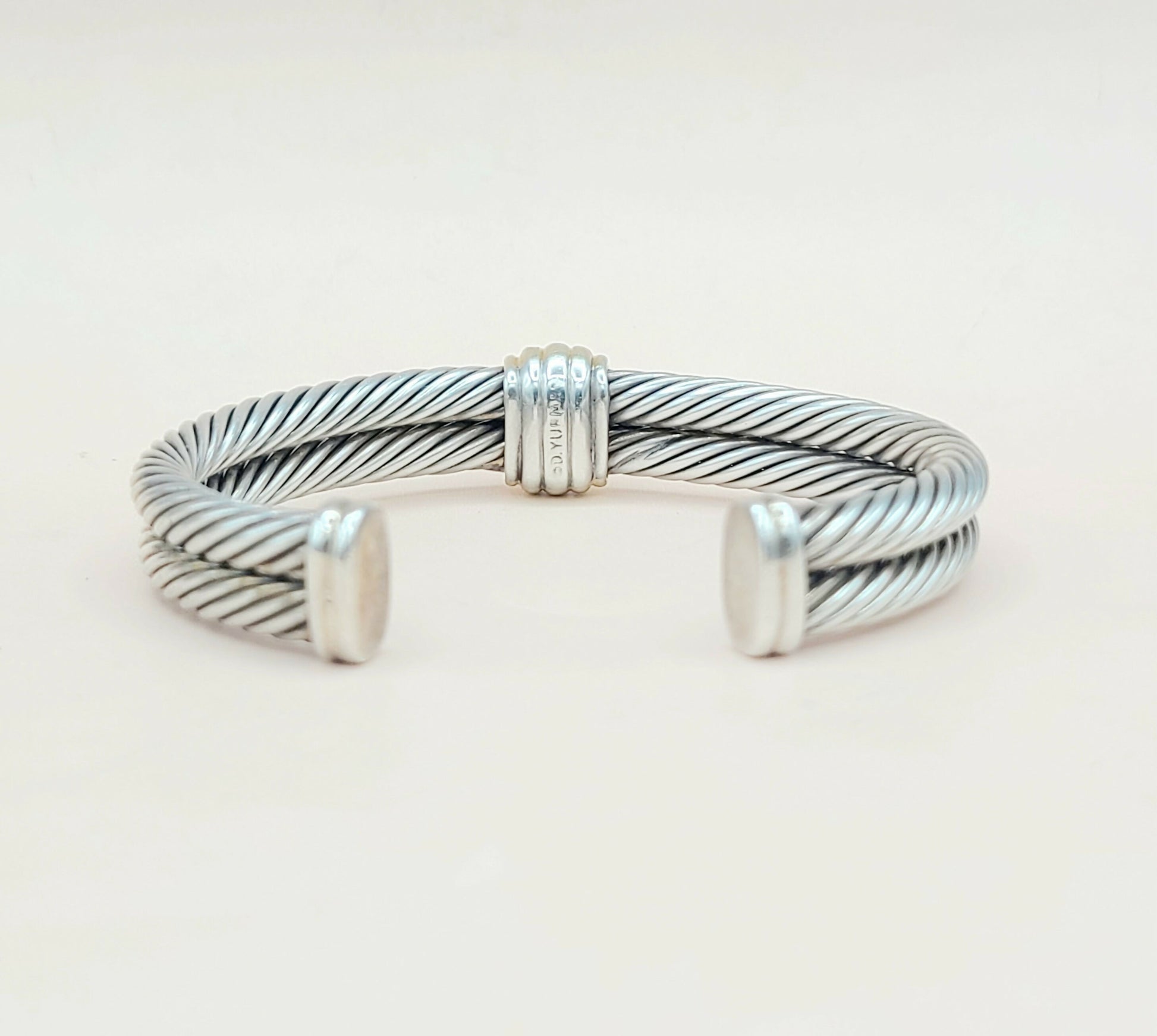    David Yurman Double Cable Renaissance Bracelet Blue Topaz