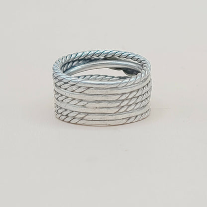    David Yurman Double X Crossover Ring 18K Gold