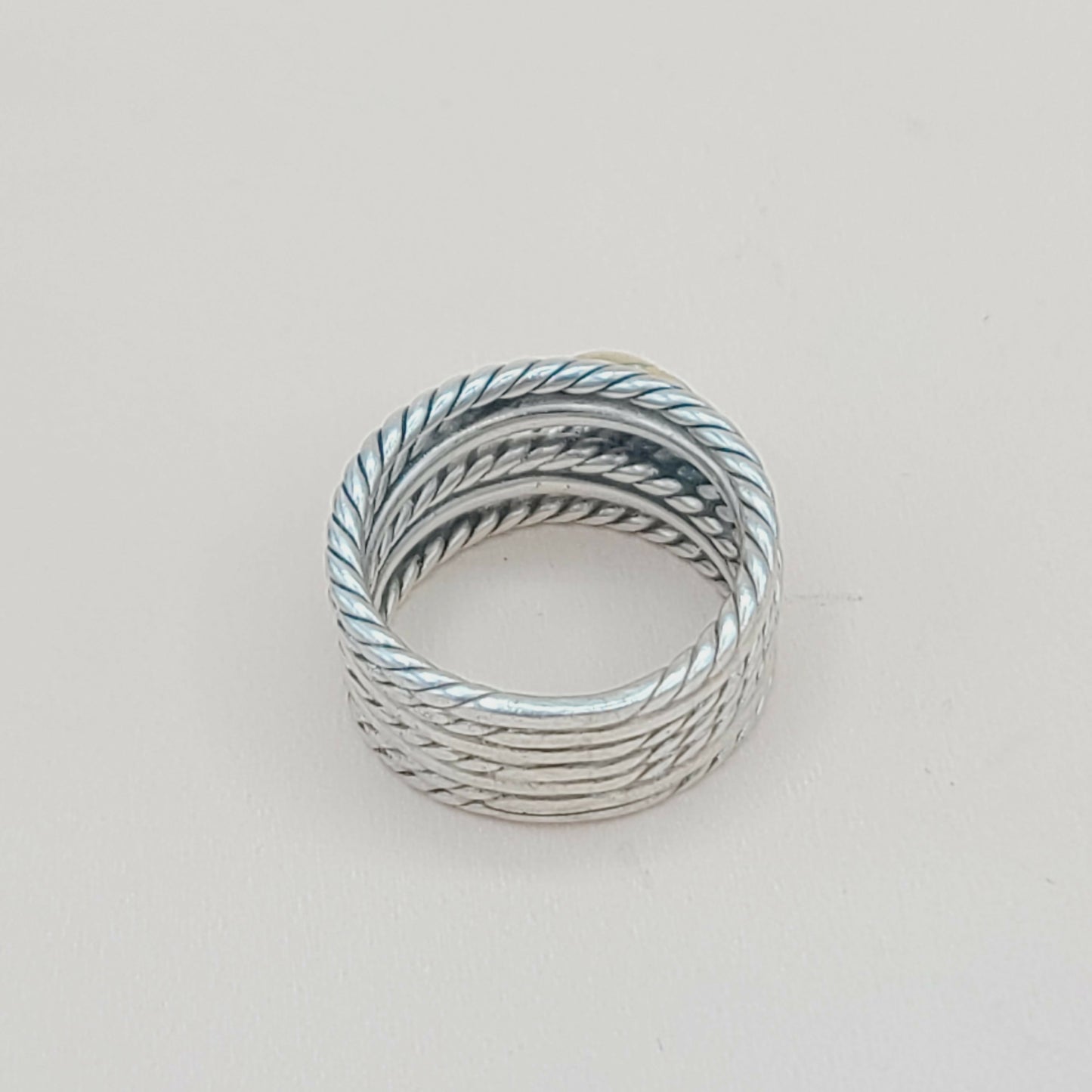    David Yurman Double X Crossover Ring 18K Gold