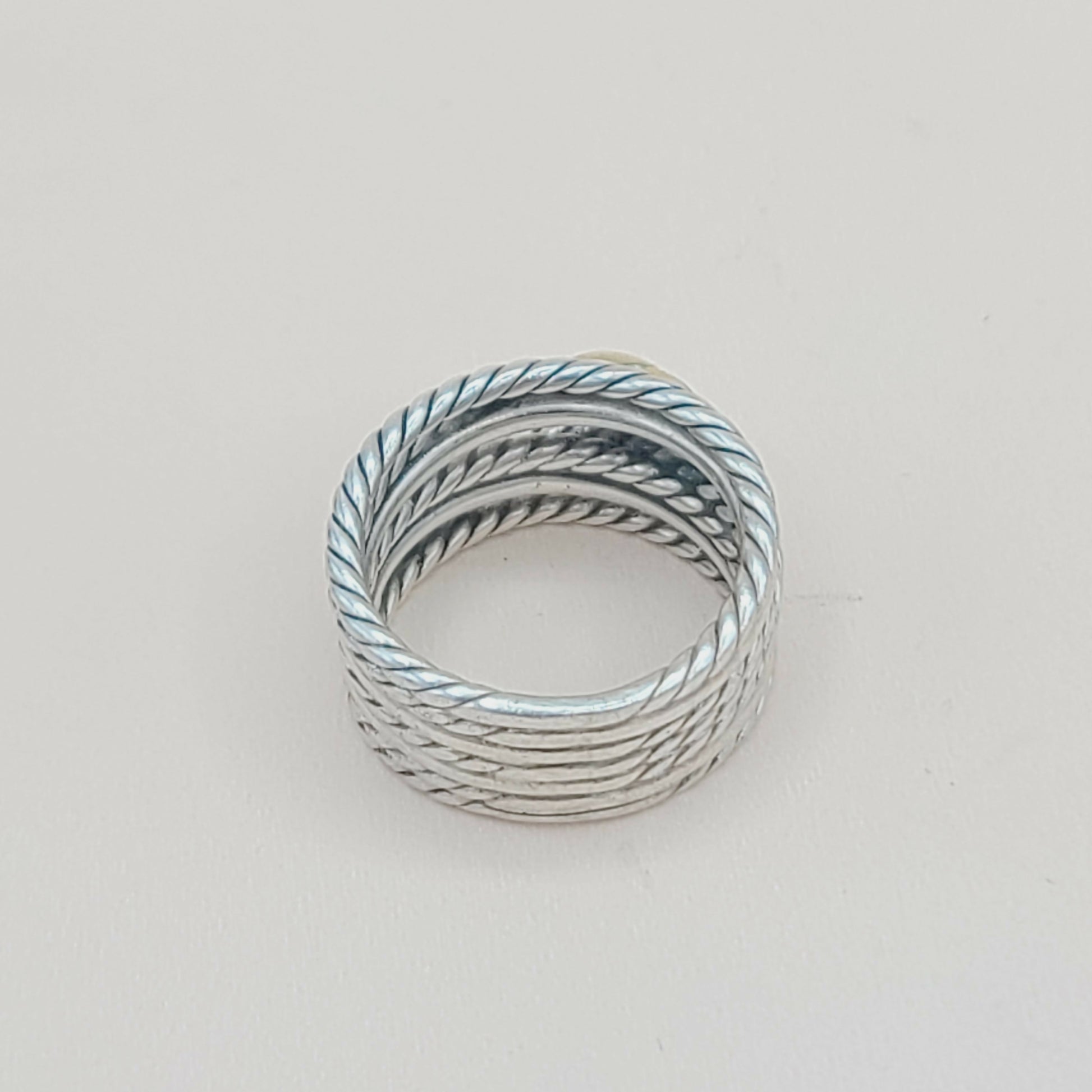    David Yurman Double X Crossover Ring 18K Gold