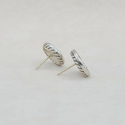    David Yurman Elements Earrings Mother of Pearl & Diamonds