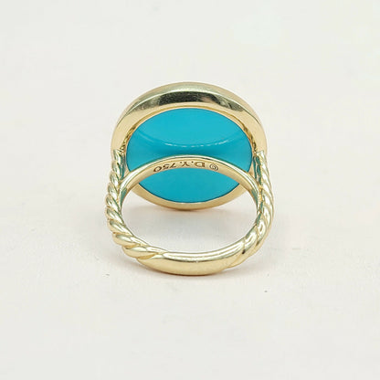   David Yurman Elements Ring Turquoise & Diamond 18K Gold