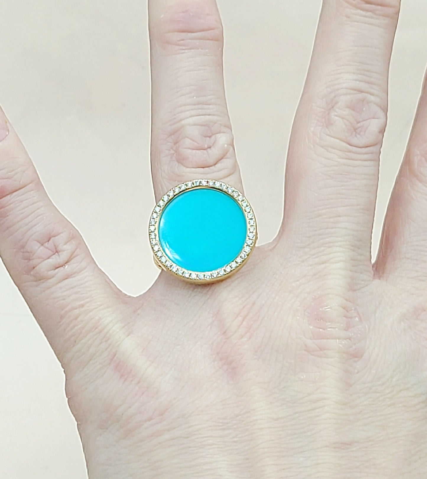    David Yurman Elements Ring Turquoise & Diamond 18K Gold
