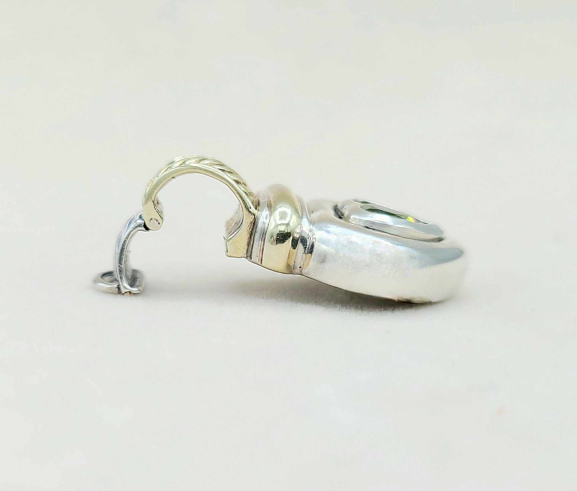    David Yurman Heart Pendant Enhancer Peridot & Gold