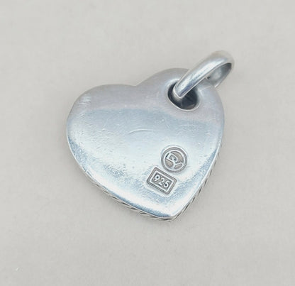    David Yurman Heart Pendant – Mother of Pearl & Diamonds