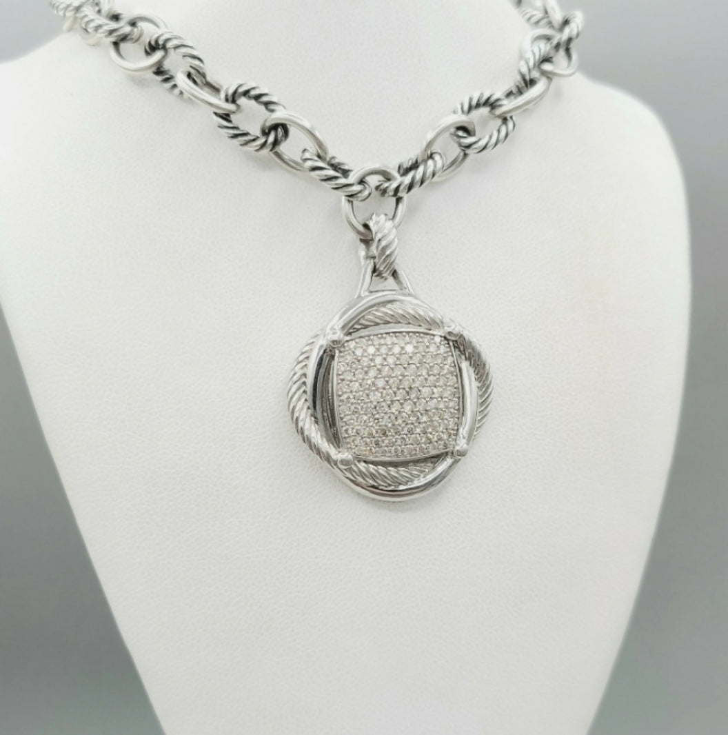    David Yurman Infinity Large Pendant – Diamonds