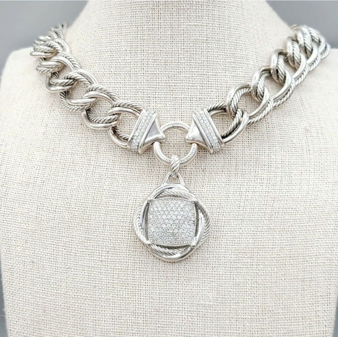    David Yurman Infinity Pendant Large with Diamonds