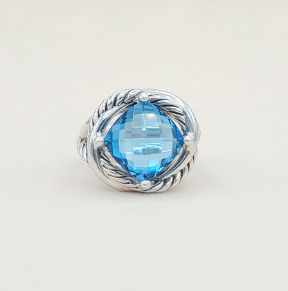    David Yurman Infinity Ring 11mm Blue Topaz