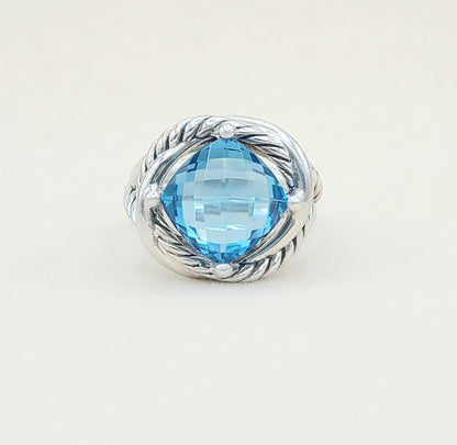    David Yurman Infinity Ring 11mm Blue Topaz