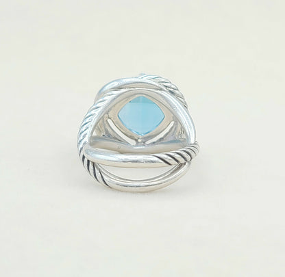    David Yurman Infinity Ring 11mm Blue Topaz
