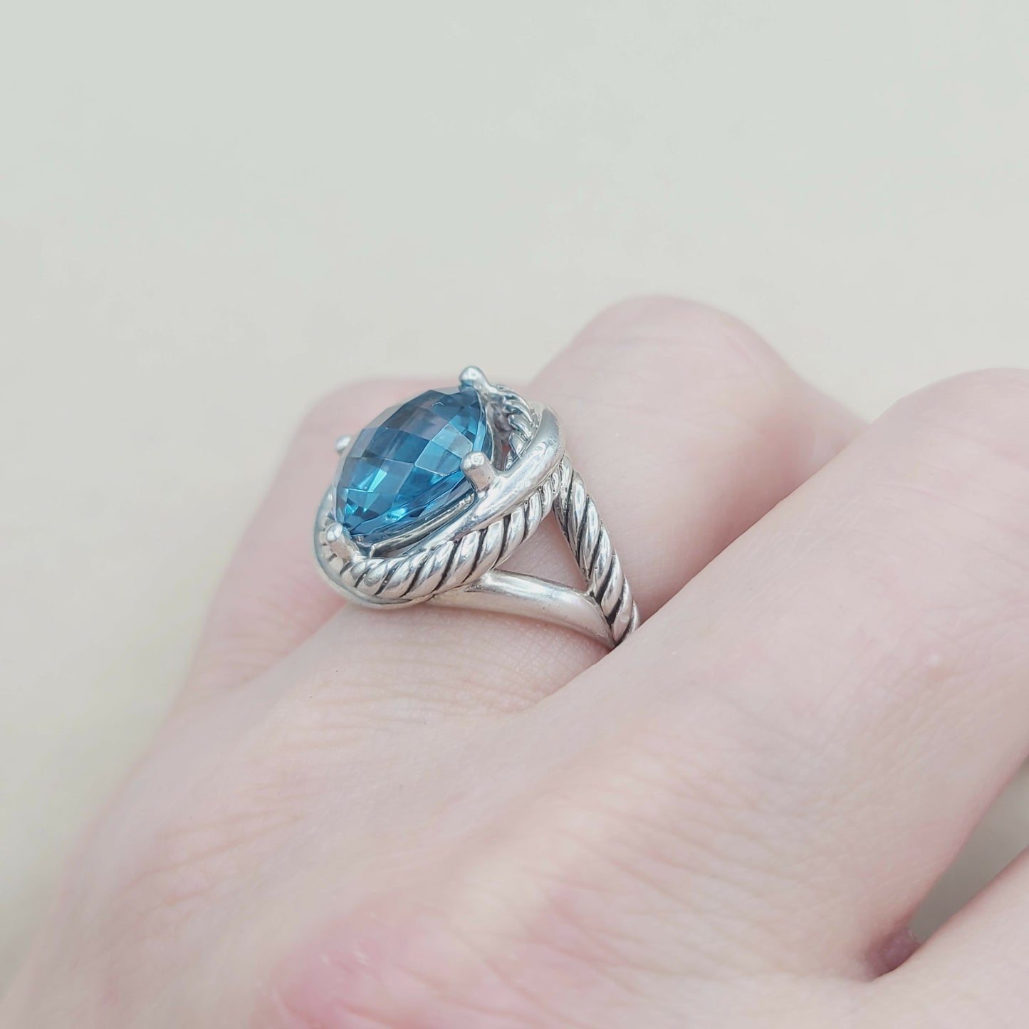    David Yurman Infinity Ring 11mm Blue Topaz